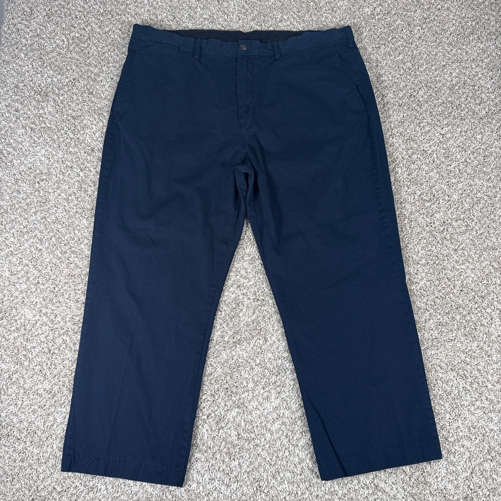 Polo Ralph Lauren Chino Pants Mens 42/32 Blue Classic Cotton Twill‎ Hemmed 42x27